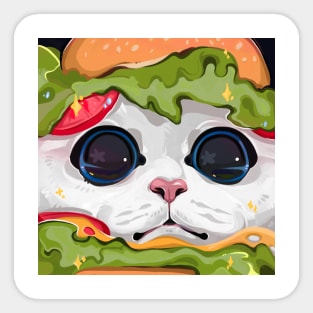 Hamburger Cat Sticker